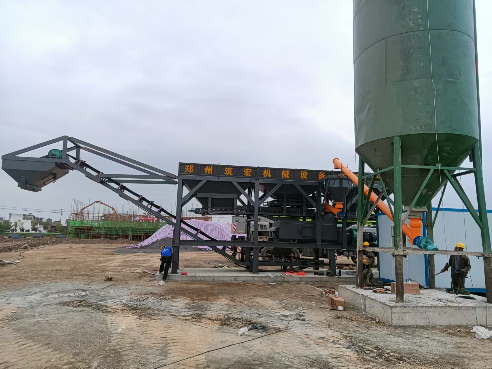 HZS60 concrete mixing plant